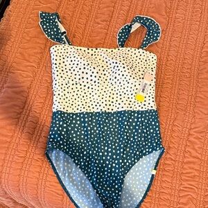 Sunmersalt Ruffle Oasis Polka Dot One-Piece Swimsuit